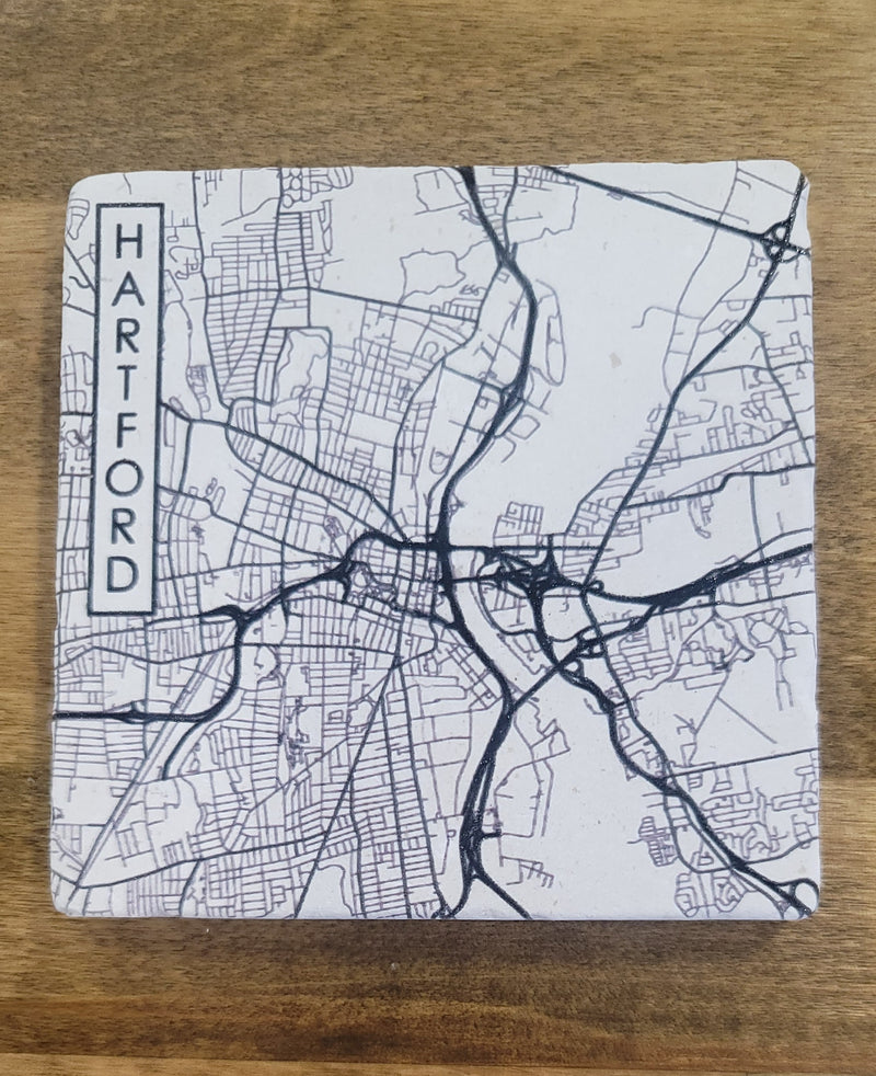 Map Coasters | Set of 4