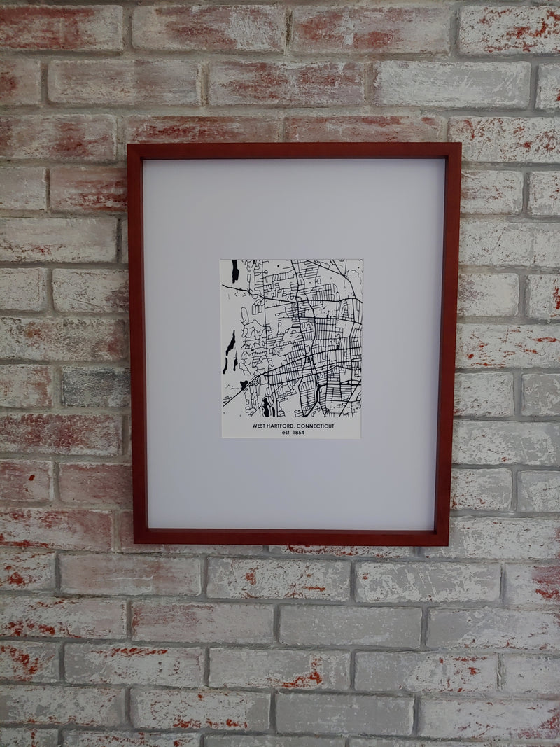 Street Map Giclee Print | West Hartford, Conn.