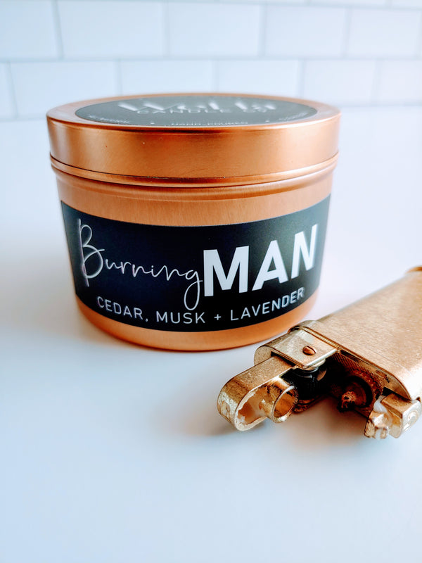 "Burning MAN" | 6oz Coconut-Soy Candle Tin