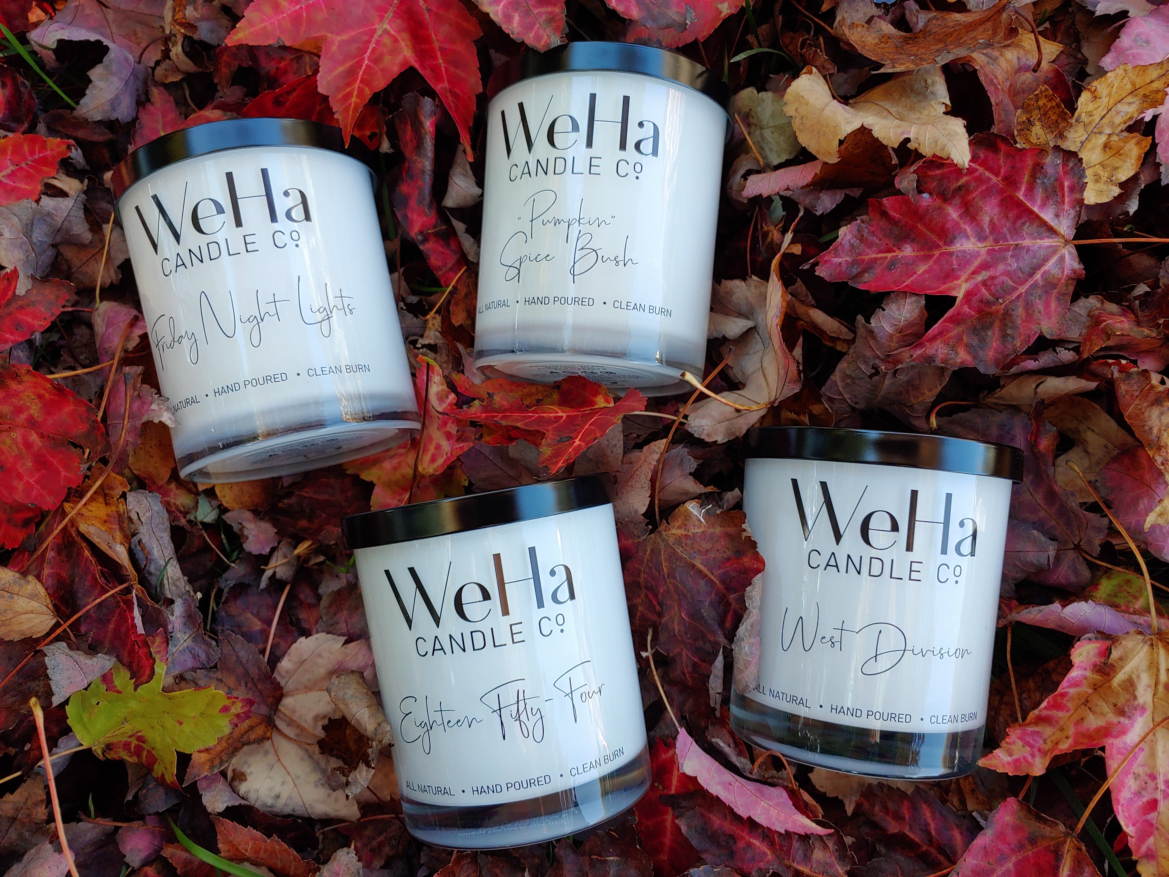 FALL Sampler | Set of 4 Coconut-Soy Candles – WeHa Candle Co.