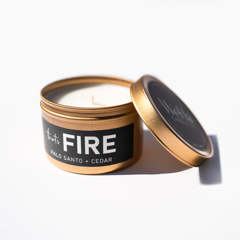 "That's FIRE" Humor Tin  |  Coconut-Soy Candle