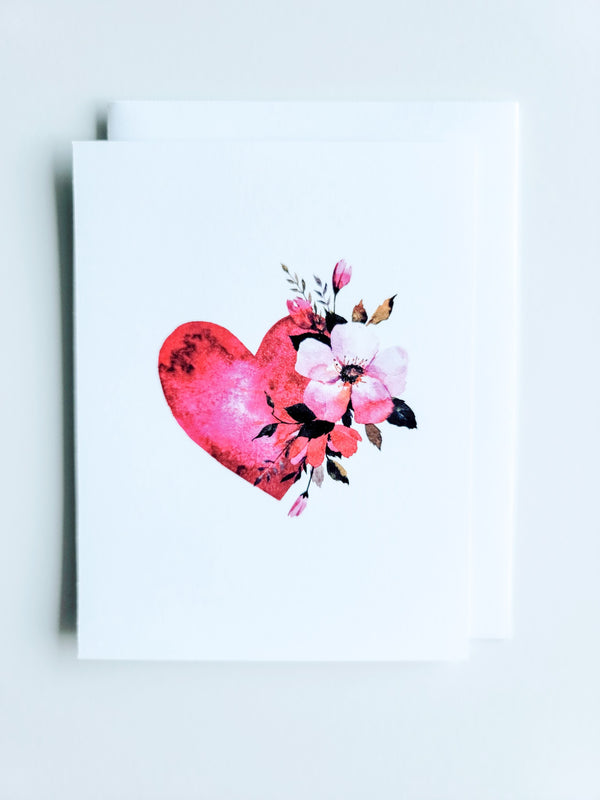 Vintage Flowering Heart Greeting Card