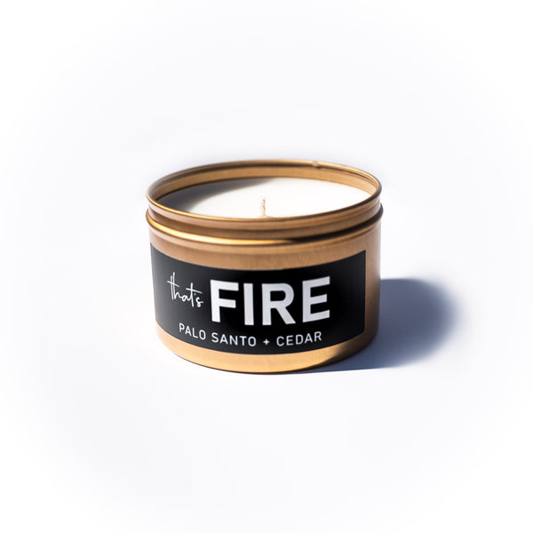 "That's FIRE" Humor Tin  |  Coconut-Soy Candle