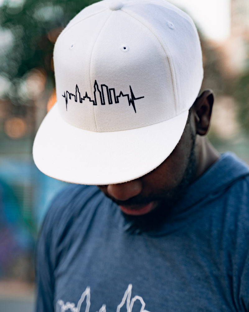 Flat Brim Hats Cool Snapback Hats For Men Hart Beat Flat Brim Hat