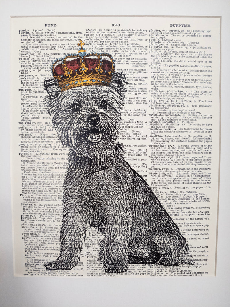 "Queenie" | Dictionary Art Print